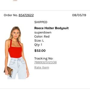 Red Halter Bodysuit!